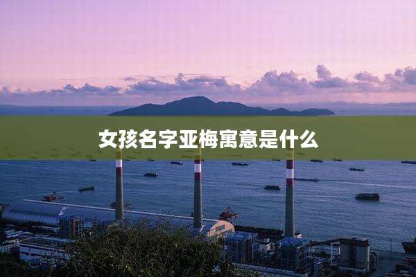 女孩名字亚梅寓意是什么