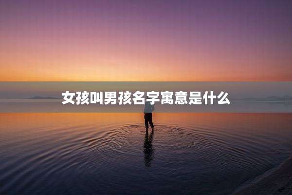女孩叫男孩名字寓意是什么
