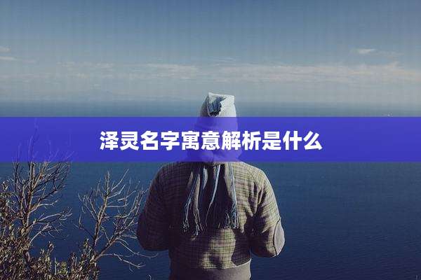 泽灵名字寓意解析是什么