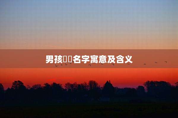 男孩璟瑄名字寓意及含义