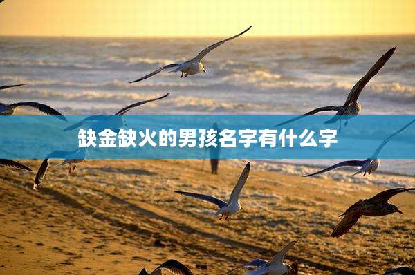 缺金缺火的男孩名字有什么字