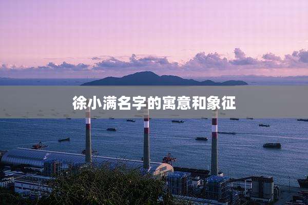 徐小满名字的寓意和象征