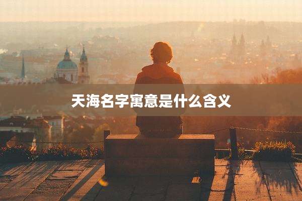 天海名字寓意是什么含义