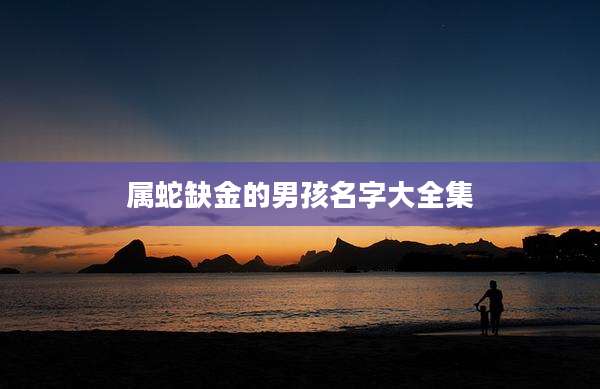 属蛇缺金的男孩名字大全集