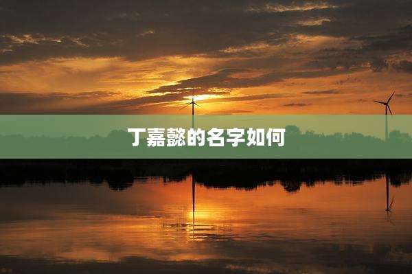 丁嘉懿的名字如何