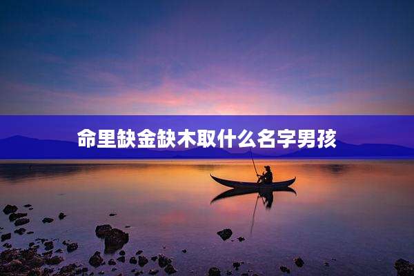 命里缺金缺木取什么名字男孩