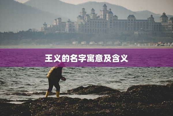 王义的名字寓意及含义