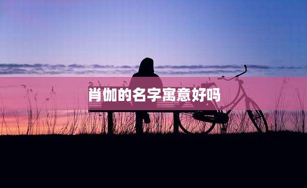 肖伽的名字寓意好吗