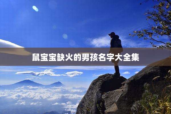 鼠宝宝缺火的男孩名字大全集