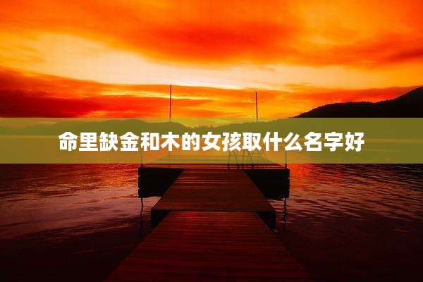 命里缺金和木的女孩取什么名字好