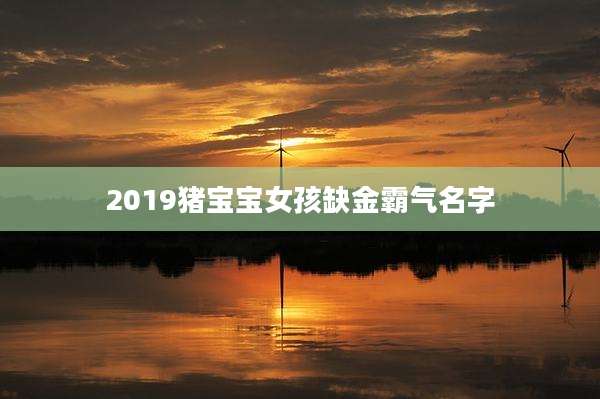 2019猪宝宝女孩缺金霸气名字