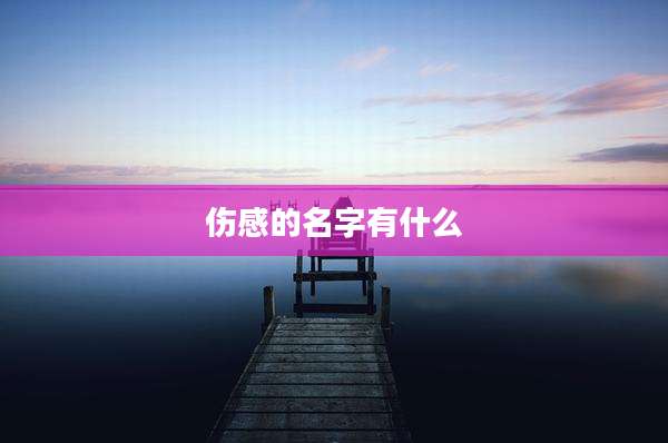 伤感的名字有什么