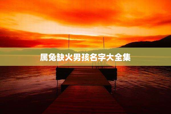 属兔缺火男孩名字大全集