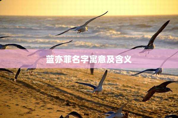 蓝亦菲名字寓意及含义