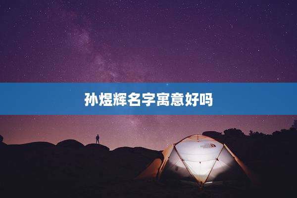 孙煜辉名字寓意好吗