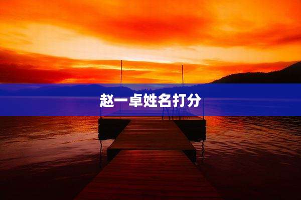 赵一卓姓名打分