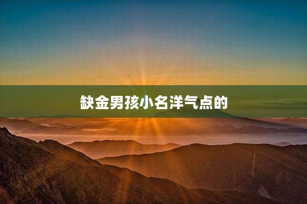 缺金男孩小名洋气点的