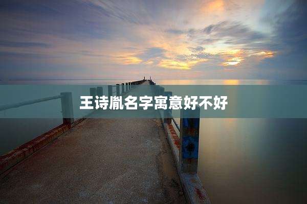 王诗胤名字寓意好不好