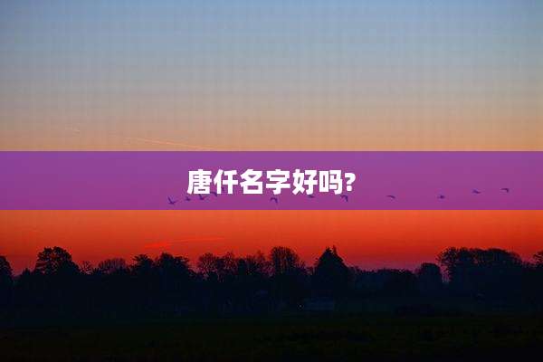 唐仟名字好吗?
