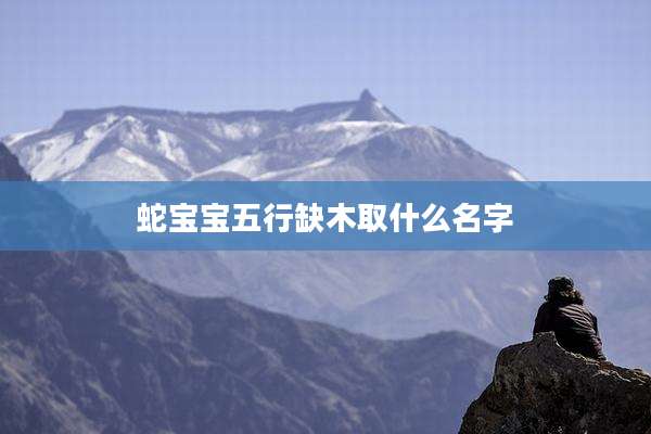 蛇宝宝五行缺木取什么名字