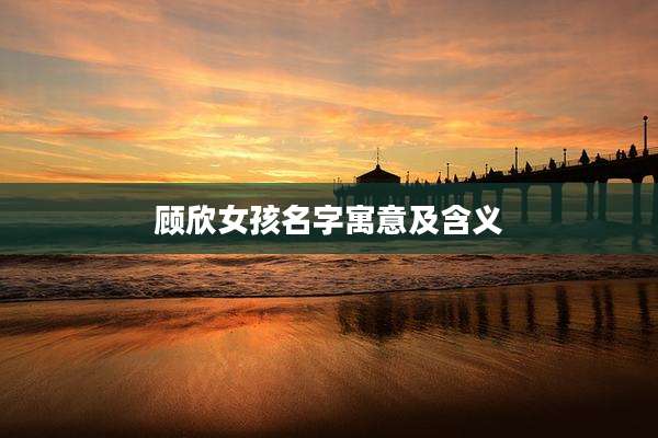 顾欣女孩名字寓意及含义