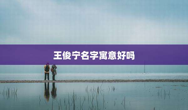 王俊宁名字寓意好吗