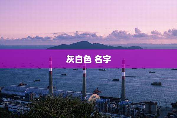 灰白色 名字