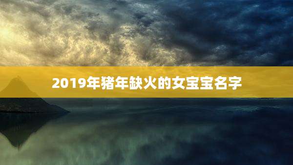 2019年猪年缺火的女宝宝名字