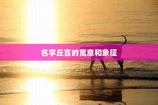 名字丘言的寓意和象征