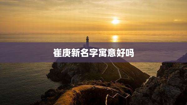 崔庚新名字寓意好吗
