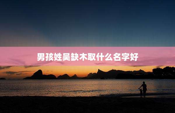 男孩姓吴缺木取什么名字好
