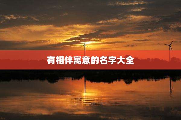 有相伴寓意的名字大全