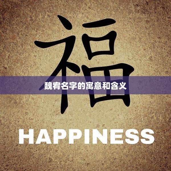 魏宥名字的寓意和含义