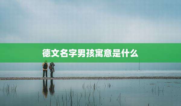 德文名字男孩寓意是什么