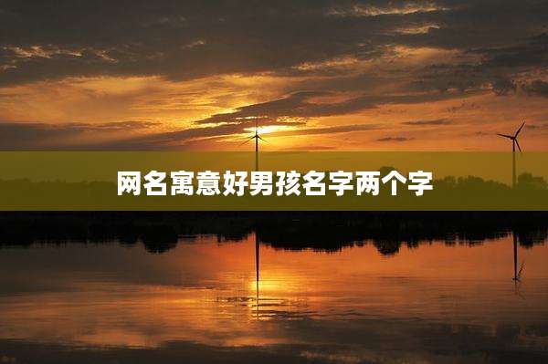 网名寓意好男孩名字两个字