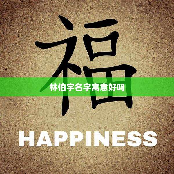 林伯宇名字寓意好吗