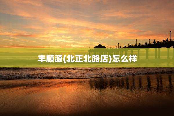 丰顺源(北正北路店)怎么样