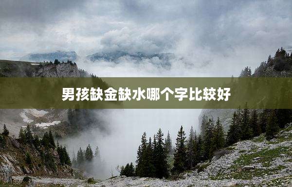 男孩缺金缺水哪个字比较好
