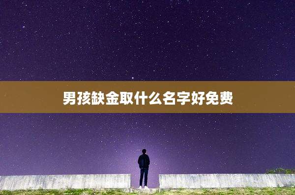 男孩缺金取什么名字好免费