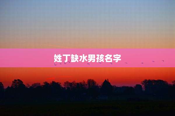 姓丁缺水男孩名字