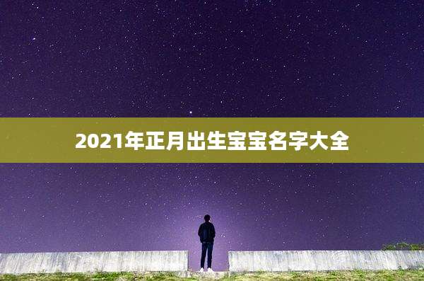 2021年正月出生宝宝名字大全