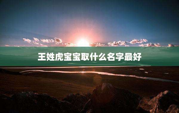王姓虎宝宝取什么名字最好