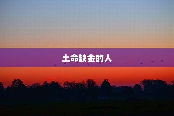 土命缺金的人