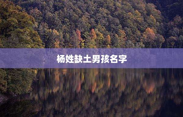 杨姓缺土男孩名字