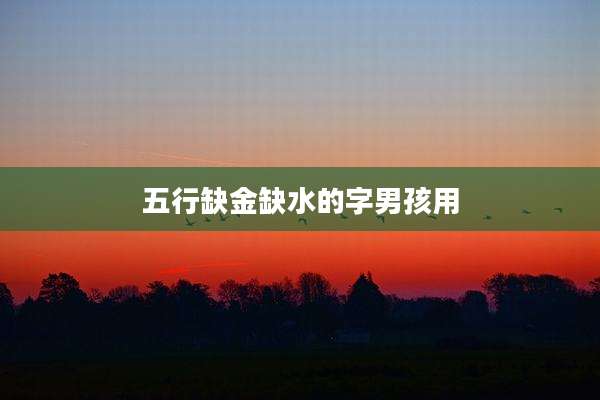 五行缺金缺水的字男孩用