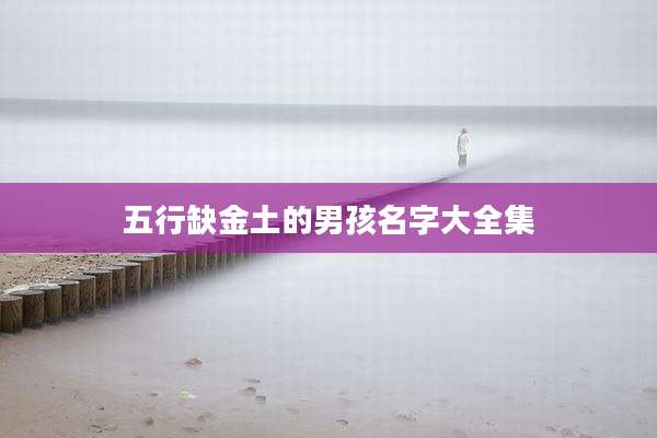 五行缺金土的男孩名字大全集
