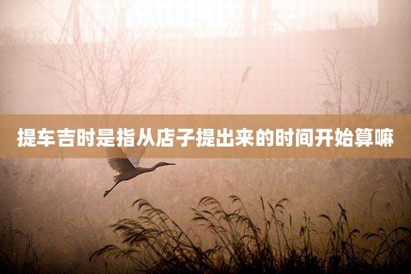 提车吉时是指从店子提出来的时间开始算嘛