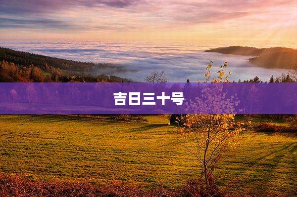 吉日三十号