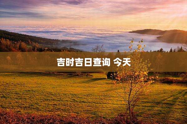 吉时吉日查询 今天