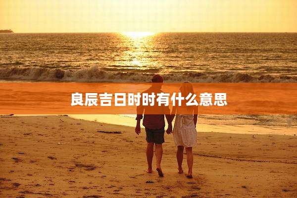良辰吉日时时有什么意思